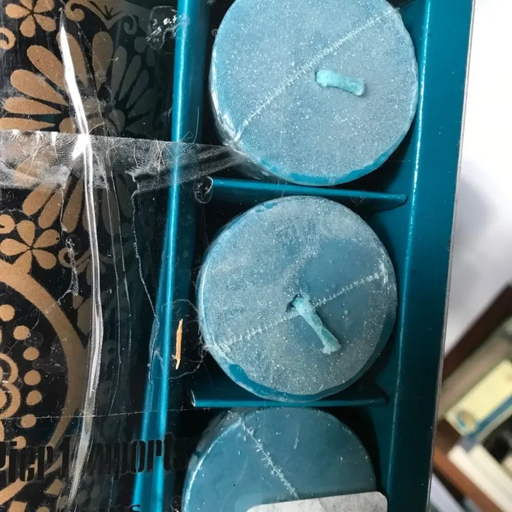 Pier 1 Imports OCEANS Scented Candle Set - 3 Soy Votive Candles w/ Glass Holder